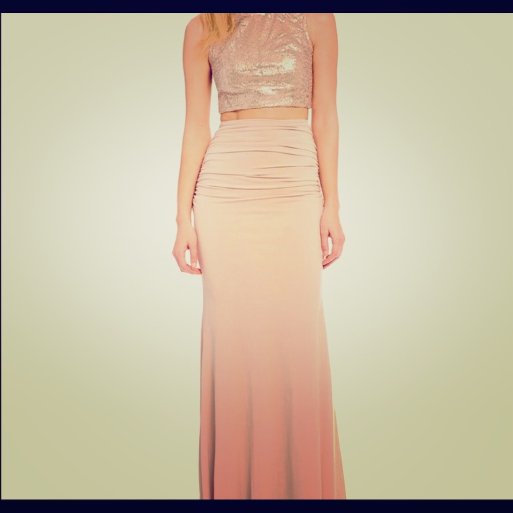 2 Piece Formal ,very light rose, fitted sexyNWT